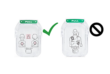 Sikkerhedsmeddelelse Philips M5072A SMART kassette med elektroder til babyer og børn