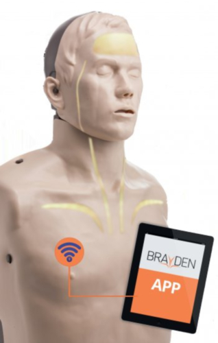 Brayden PRO HLR dukke med Bluetooth App og rød LED belysning - 6786