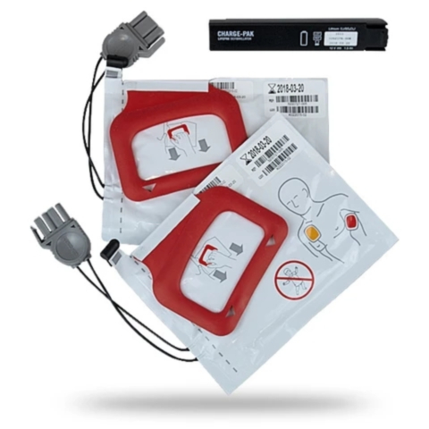 Physio-Control Lifepak CR Plus batteri og 2 elektroder - 5252