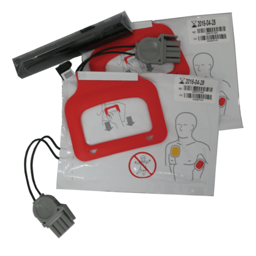 Physio-Control Lifepak CR Plus batteri og 2 elektroder - 858