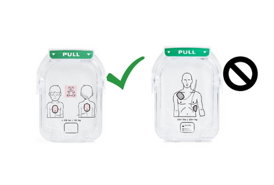 Sikkerhedsmeddelelse Philips M5072A SMART kassette med elektroder til babyer og børn